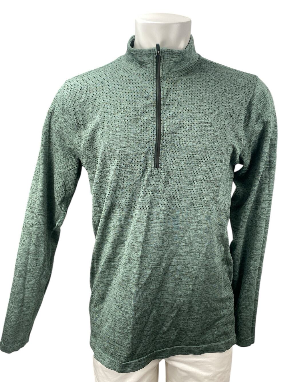 Lululemon Metal Vent Tech Green High Neck Long Sleeve Sweatshirt Sweater Top M